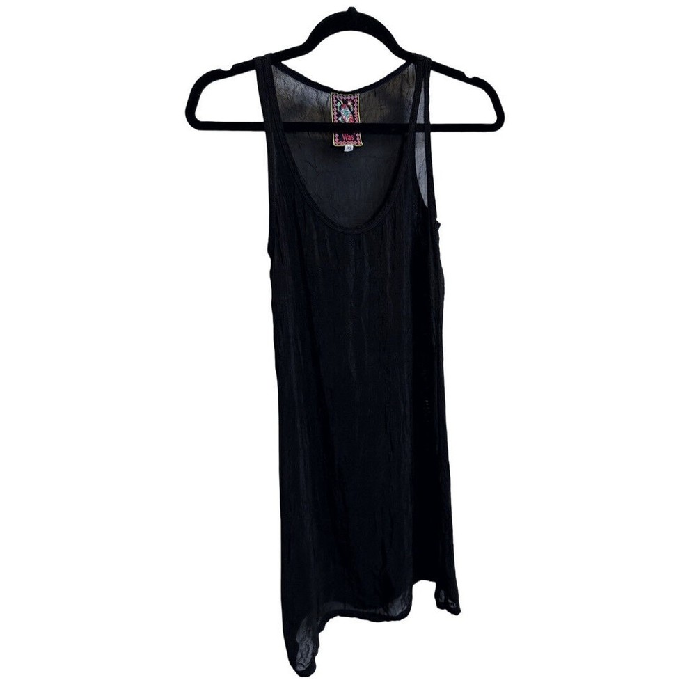 Johnny Was Tunic Blouse Cupra Silky Rayon Black XS New